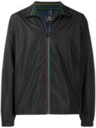 Ps Paul Smith Rainbow Trim Shell Jacket - Black