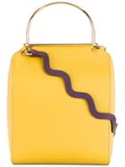 Roksanda Waved Strap Cross Body Bag, Women's, Yellow/orange, Calf Leather