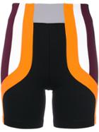 No Ka' Oi Panelled Tight Sport Shorts - Black