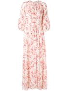 Vilshenko - Floral Print Dress - Women - Silk - 8, Nude/neutrals, Silk