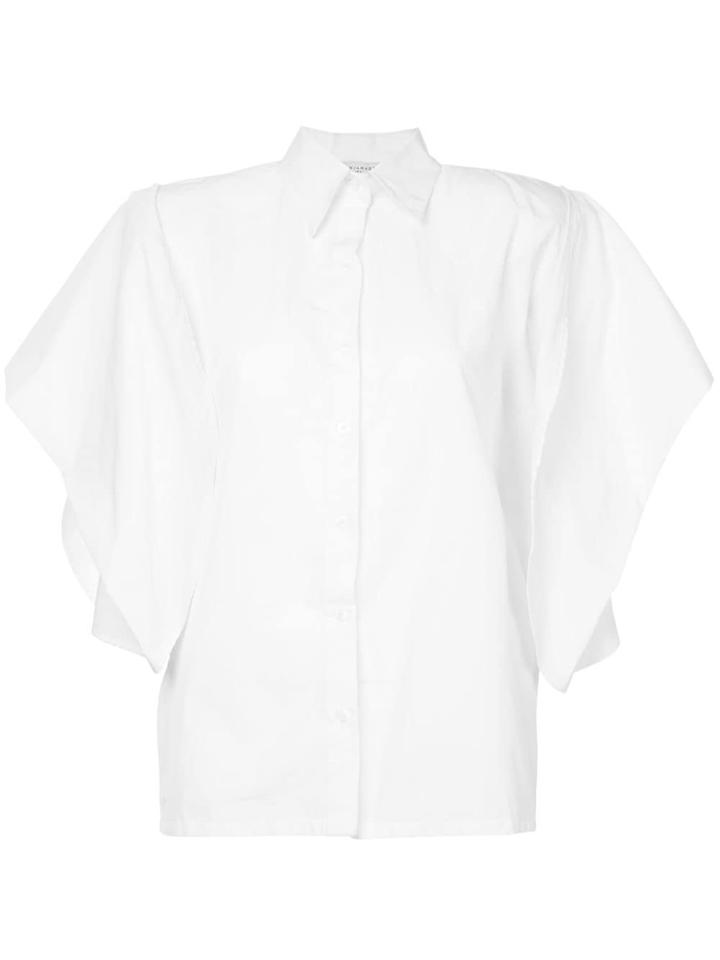 Pose Arazzi Ruffled Sleeve Shirt - White