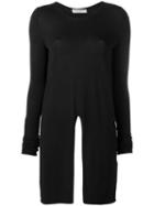 Lucio Vanotti Central Slit Jumper, Women's, Size: Small, Black, Polyamide/viscose