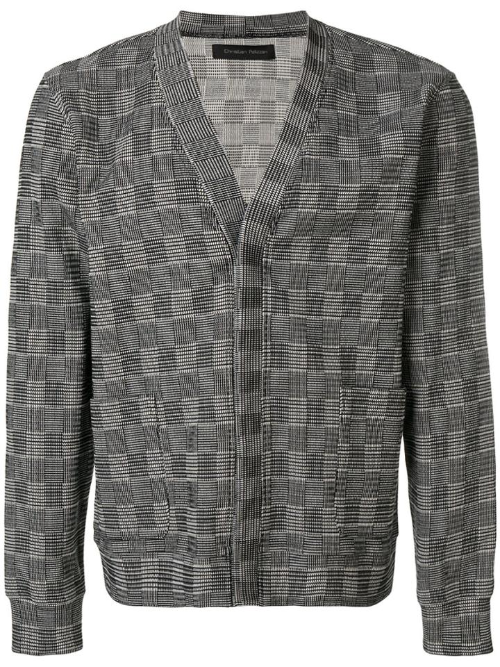 Christian Pellizzari Embroidered Concealed Placket Cardigan - Black