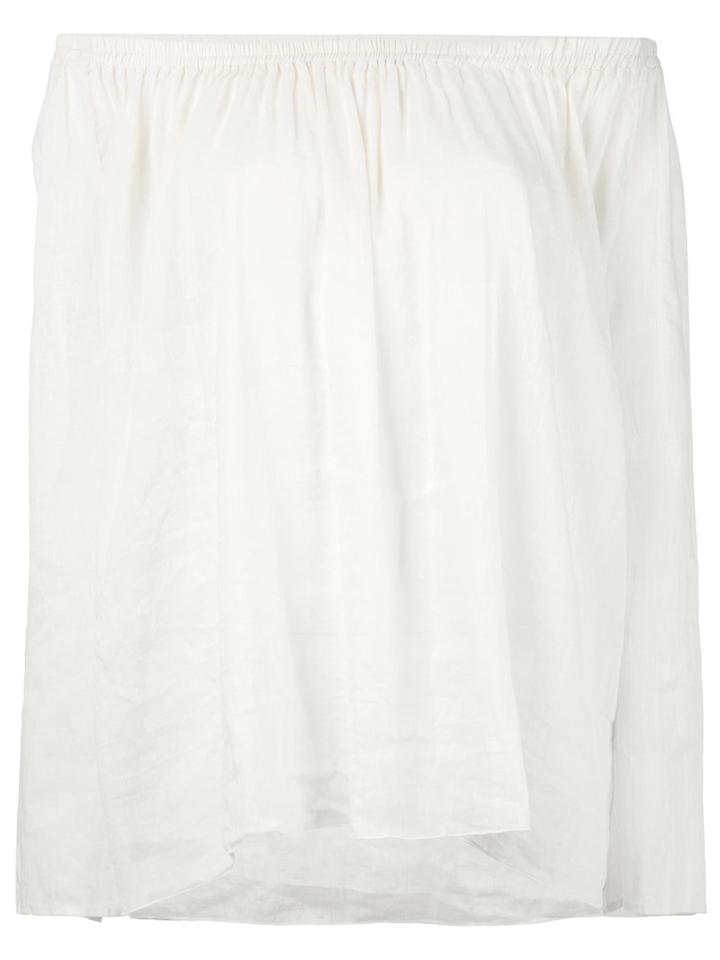 Forte Forte Off Shoulder Top, Women's, Size: 0, Nude/neutrals, Cotton/linen/flax
