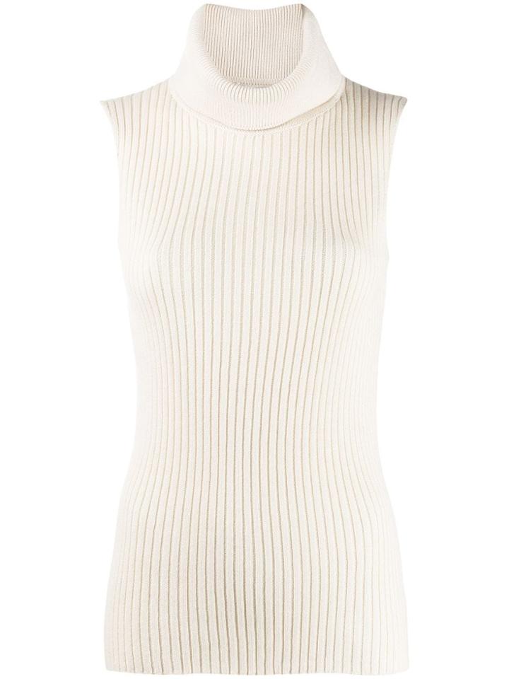 Edward Achour Paris Sleeveless Knitted Jumper - White
