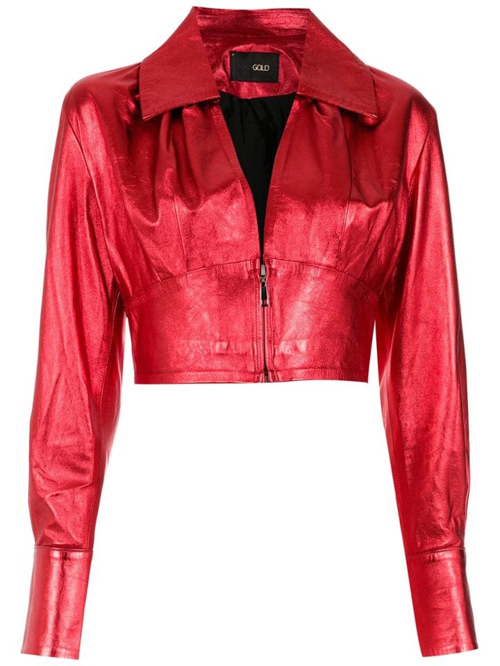 Andrea Bogosian Leather Jacket - Red