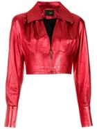 Andrea Bogosian Leather Jacket - Red