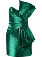 Saint Laurent Strapless Bow Mini Dress