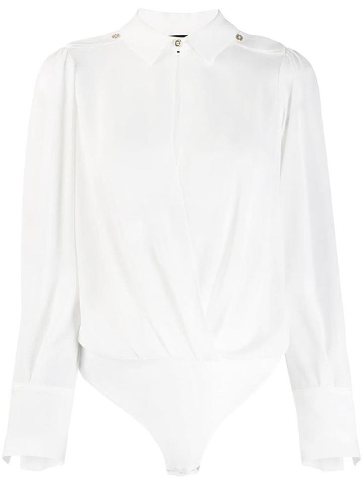 Elisabetta Franchi Draped Blouse Body - White