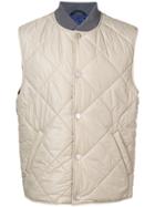 Eleventy Press Stud Quilted Gilet - Nude & Neutrals