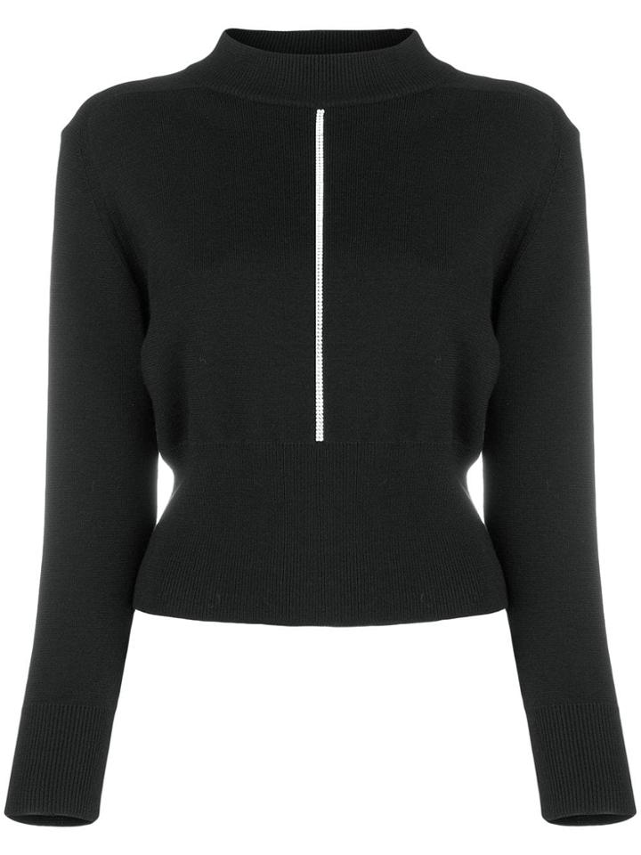 Christopher Kane Crystal Crop Sweater - Black