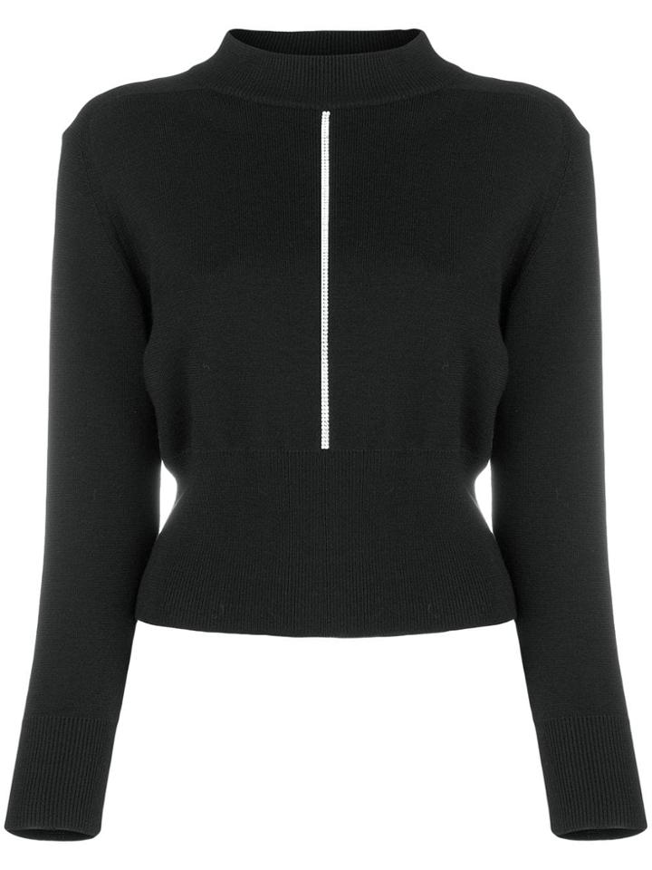 Christopher Kane Crystal Crop Sweater - Black