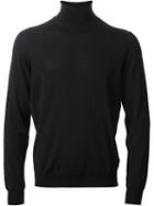 Drumohr Roll Neck Knit Sweater, Men's, Size: 46, Black, Merino