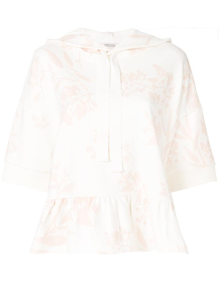 Dorothee Schumacher Floral Print Shortsleeved Hoodie - White