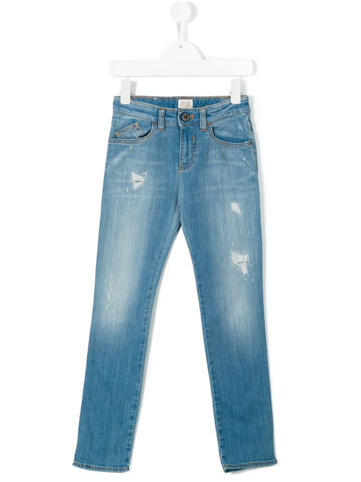 Armani Junior - Distressed Jeans - Kids - Cotton/spandex/elastane - 12 Yrs, Boy's, Blue