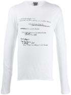 Ann Demeulemeester Printed Cotton T-shirt - White
