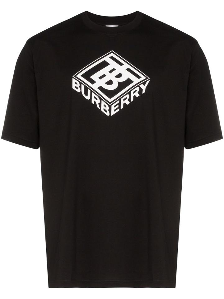 Burberry Logo-print Cotton T-shirt - Black