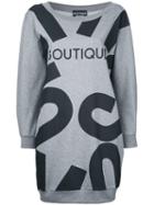 Boutique Moschino Boutique Print T-shirt Dress, Women's, Size: 48, Grey, Cotton