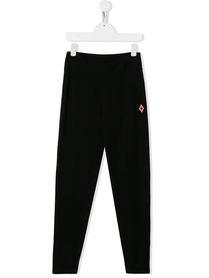 Marcelo Burlon County Of Milan Kids Teen Logo Leggings - Black