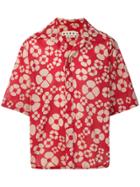 Marni Embossed Woodstock Print Shirt - Red