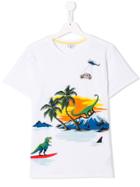 Paul Smith Junior Teen 'dino Vacation' T-shirt - White