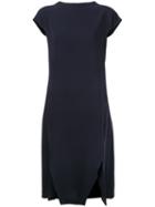 Enföld - Cap Sleeve Midi Dress - Women - Polyester/triacetate - 36, Blue, Polyester/triacetate