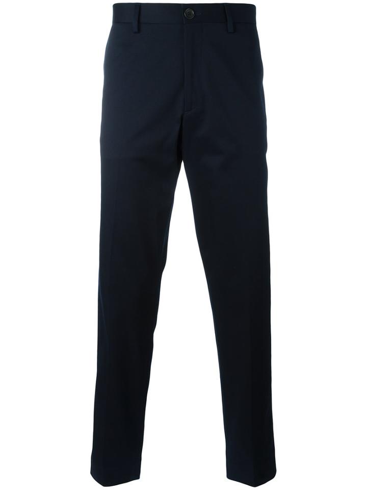 Ps By Paul Smith Tailored Trousers, Men's, Size: 28, Blue, Cotton/spandex/elastane