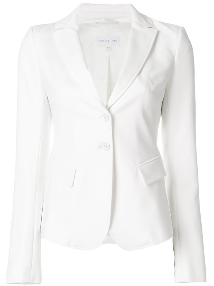 Patrizia Pepe Fitted Blazer - White