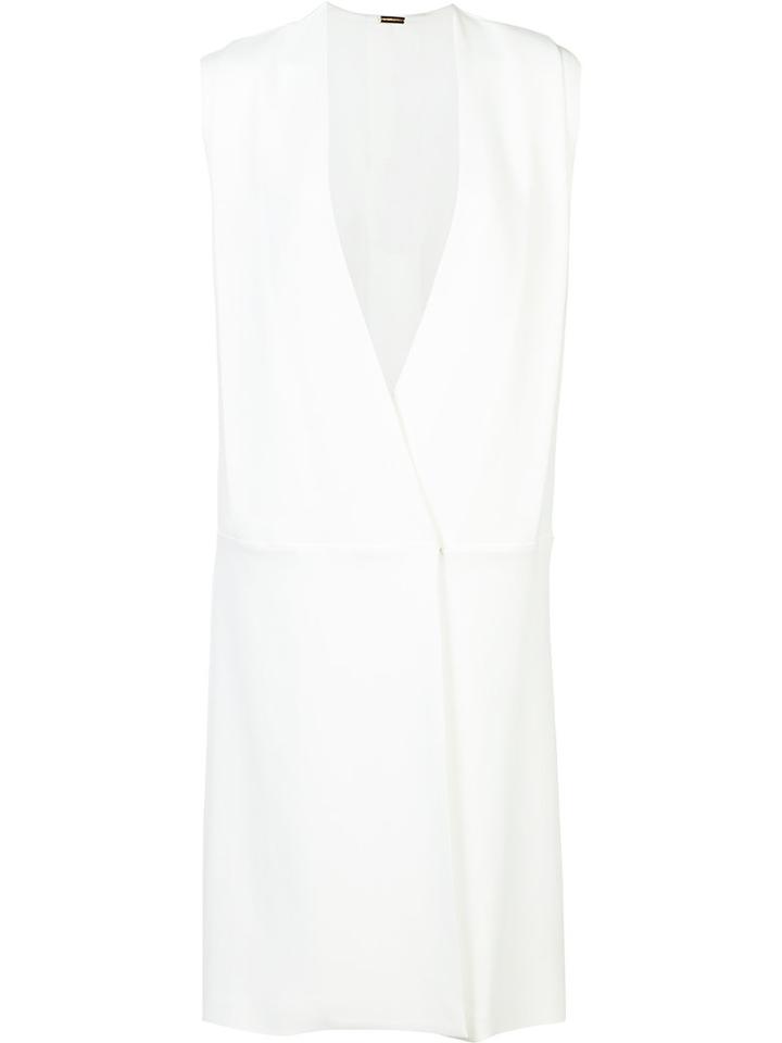 Adam Lippes Sleeveless Wrap Dress, Women's, Size: 2, White, Viscose