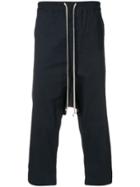 Rick Owens Drkshdw Drop-crotch Cropped Trousers - Blue