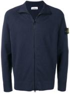 Stone Island Zipped Knitted Jacket - Blue