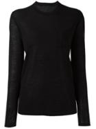 Alexander Wang Crew Neck Jumper, Women's, Size: Small, Black, Silk/merino