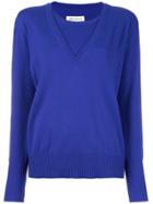 Maison Margiela Cashmere Layered Pullover Sweater - Blue