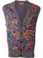 Missoni Vintage Intarsia Knit Waistcoat, Men's, Size: Medium