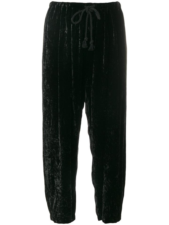 Forte Forte Velvet Effect Track Pants - Black