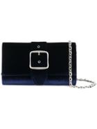 Casadei Buckle Strapped Clutch - Blue