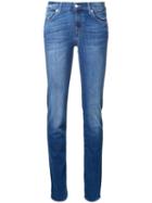 7 For All Mankind Skinny Jeans, Women's, Size: 25, Blue, Cotton/lyocell/polyester/spandex/elastane