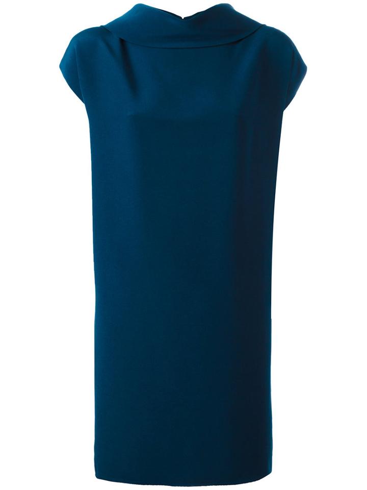 Gianluca Capannolo - High Neck Dress - Women - Silk - 40, Blue, Silk