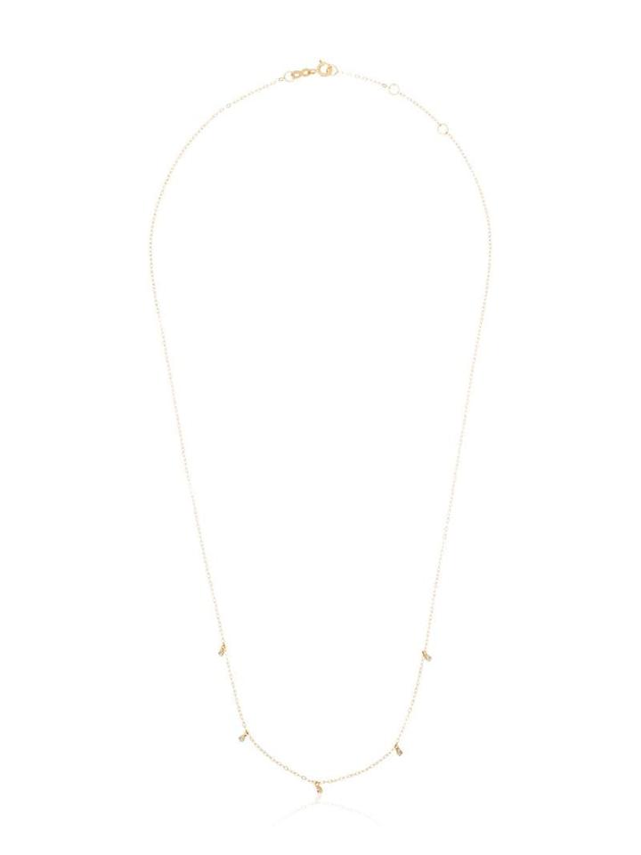 Gigi Clozeau 18kt Gold Five-diamond Necklace - Metallic
