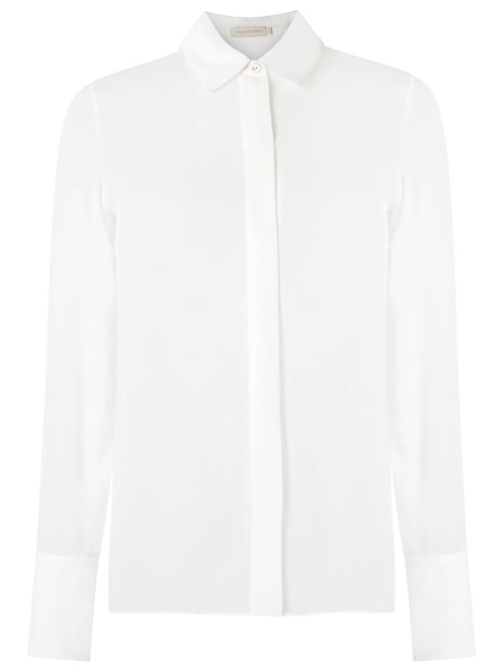 Giuliana Romanno Classic Shirt, Women's, Size: 40, White, Silk