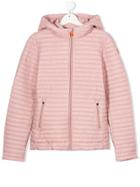 Save The Duck Kids Hooded Padded Jacket - Pink