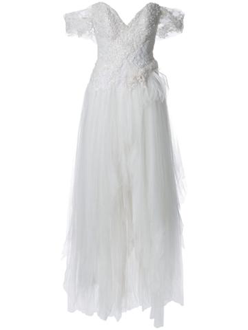 Trash Couture Riviere De Perle Gown, Women's, Size: Small, White, Silk