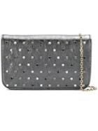 Red Valentino Crystal Embellished Shoulder Bag - Grey