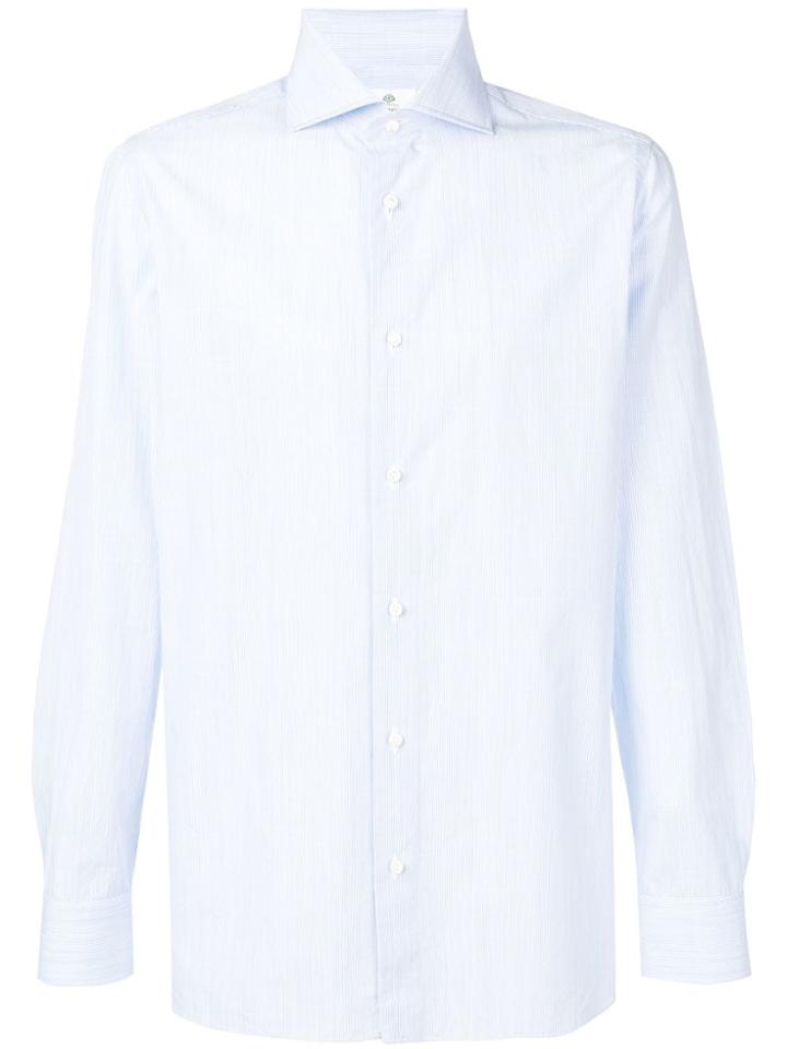 Borrelli Striped Button Down Shirt - Blue