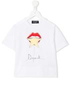 Dsquared2 Kids Star Lips Print T-shirt, Girl's, Size: 12 Yrs, White