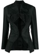 Comme Des Garçons Keyhole Cut-out Jakcet - Black