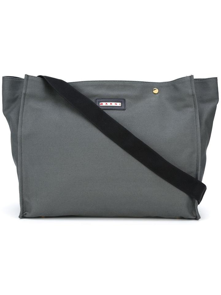 Marni Oversized Tote, Women's, Grey, Cotton