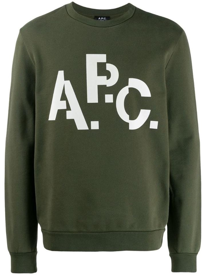 A.p.c. Logo Sweatshirt - Green