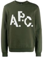A.p.c. Logo Sweatshirt - Green