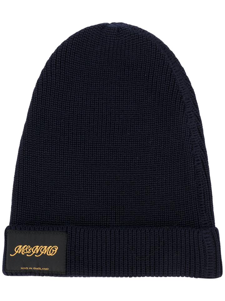 Stella Mccartney Classic Knitted Beanie Hat - Blue